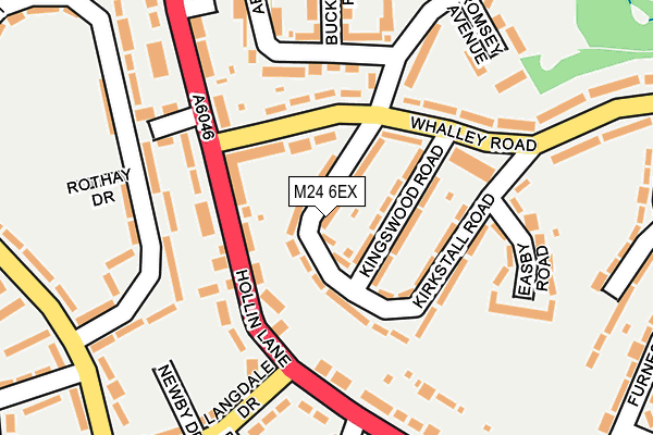 M24 6EX map - OS OpenMap – Local (Ordnance Survey)