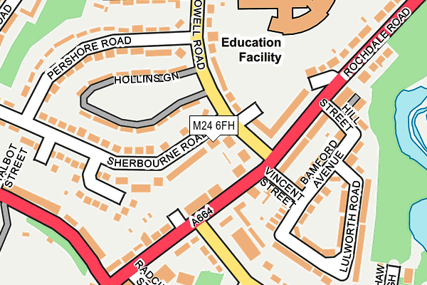 M24 6FH map - OS OpenMap – Local (Ordnance Survey)