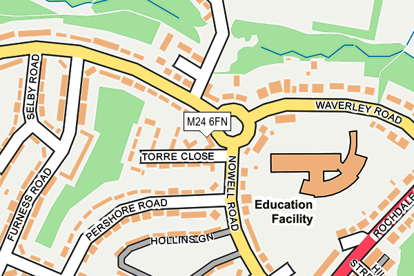 M24 6FN map - OS OpenMap – Local (Ordnance Survey)