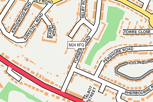 M24 6FQ map - OS OpenMap – Local (Ordnance Survey)