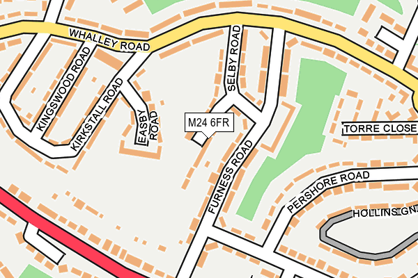 M24 6FR map - OS OpenMap – Local (Ordnance Survey)