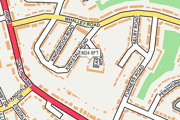 M24 6FT map - OS OpenMap – Local (Ordnance Survey)
