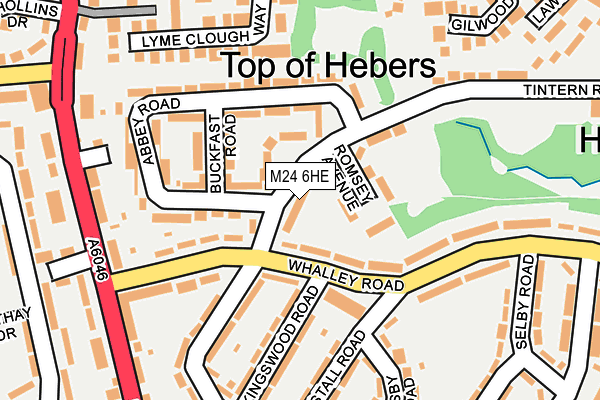 M24 6HE map - OS OpenMap – Local (Ordnance Survey)