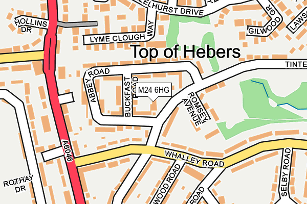 M24 6HG map - OS OpenMap – Local (Ordnance Survey)