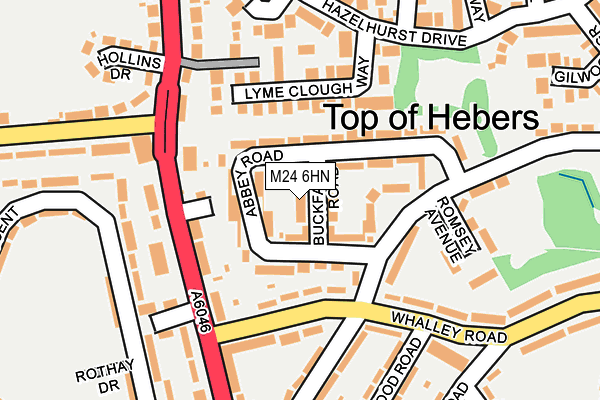M24 6HN map - OS OpenMap – Local (Ordnance Survey)