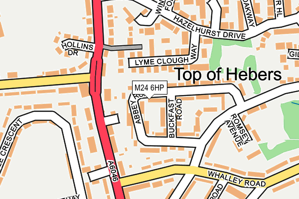 M24 6HP map - OS OpenMap – Local (Ordnance Survey)