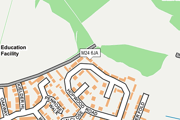 M24 6JA map - OS OpenMap – Local (Ordnance Survey)