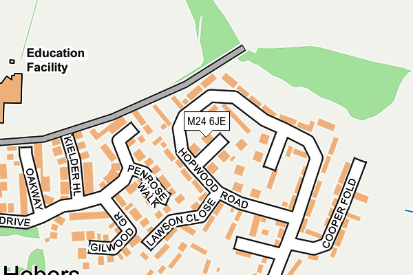 M24 6JE map - OS OpenMap – Local (Ordnance Survey)