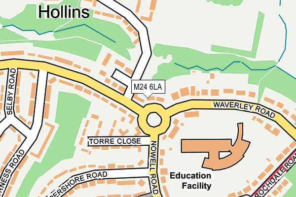 M24 6LA map - OS OpenMap – Local (Ordnance Survey)