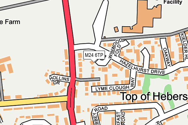 M24 6TP map - OS OpenMap – Local (Ordnance Survey)