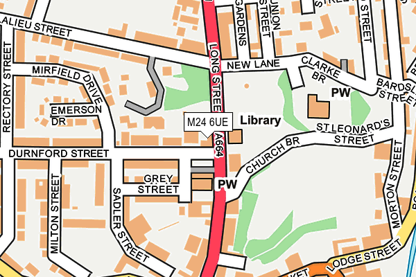 M24 6UE map - OS OpenMap – Local (Ordnance Survey)