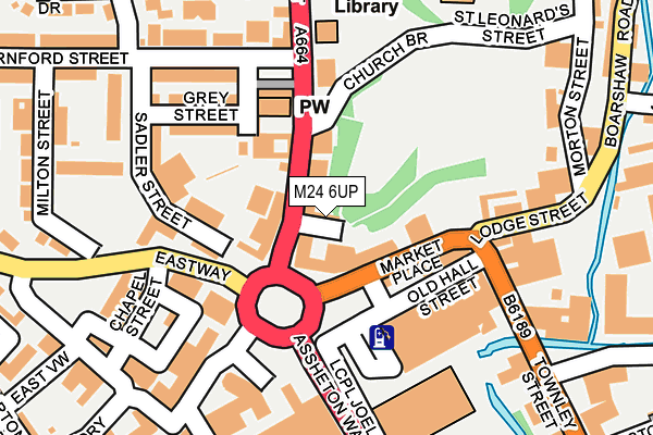 M24 6UP map - OS OpenMap – Local (Ordnance Survey)