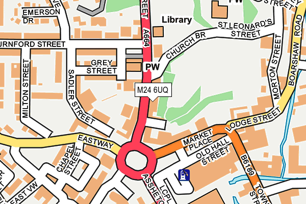 M24 6UQ map - OS OpenMap – Local (Ordnance Survey)