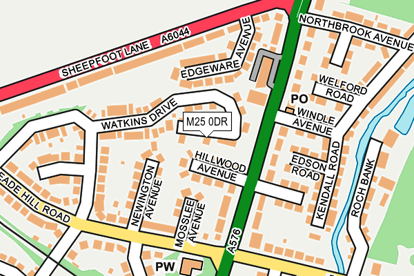 M25 0DR map - OS OpenMap – Local (Ordnance Survey)