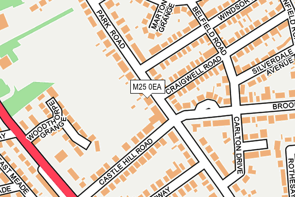 M25 0EA map - OS OpenMap – Local (Ordnance Survey)