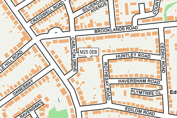 M25 0EB map - OS OpenMap – Local (Ordnance Survey)