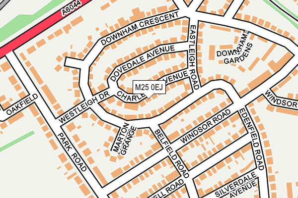 M25 0EJ map - OS OpenMap – Local (Ordnance Survey)