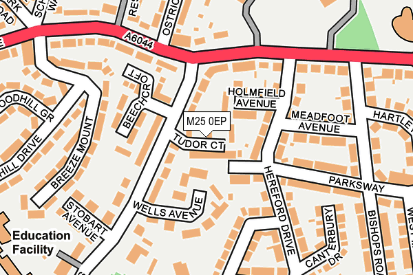 M25 0EP map - OS OpenMap – Local (Ordnance Survey)
