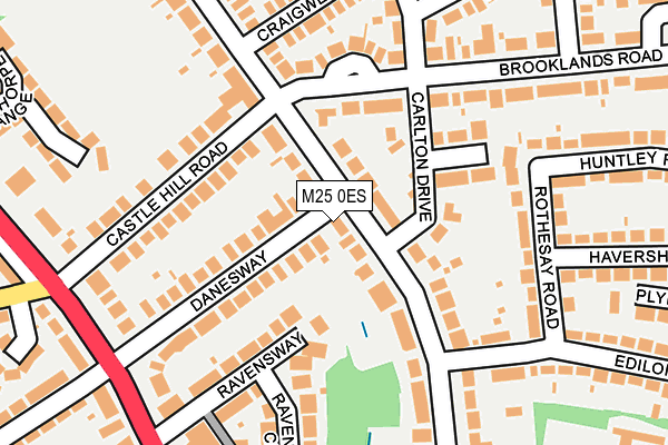 M25 0ES map - OS OpenMap – Local (Ordnance Survey)