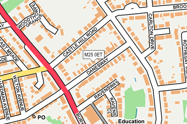 M25 0ET map - OS OpenMap – Local (Ordnance Survey)