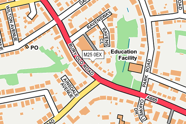 M25 0EX map - OS OpenMap – Local (Ordnance Survey)
