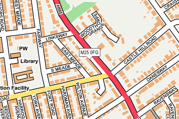 M25 0FG map - OS OpenMap – Local (Ordnance Survey)