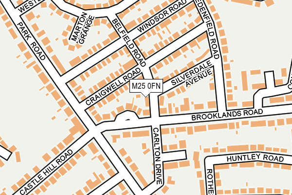 M25 0FN map - OS OpenMap – Local (Ordnance Survey)