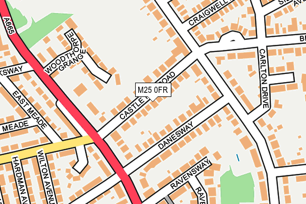 M25 0FR map - OS OpenMap – Local (Ordnance Survey)