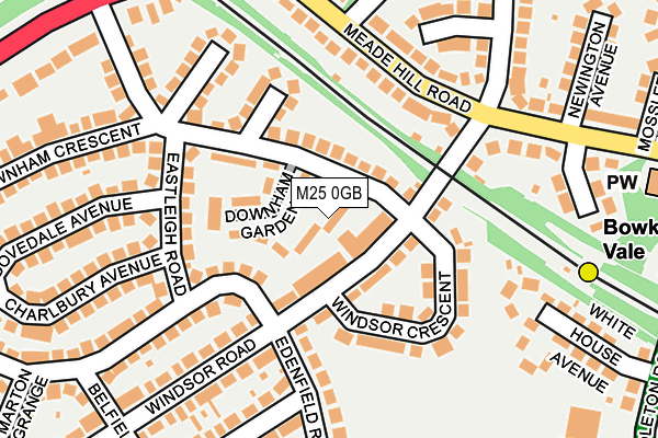 M25 0GB map - OS OpenMap – Local (Ordnance Survey)