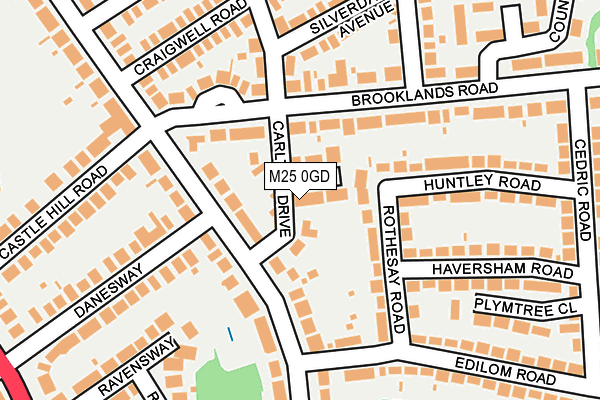 M25 0GD map - OS OpenMap – Local (Ordnance Survey)