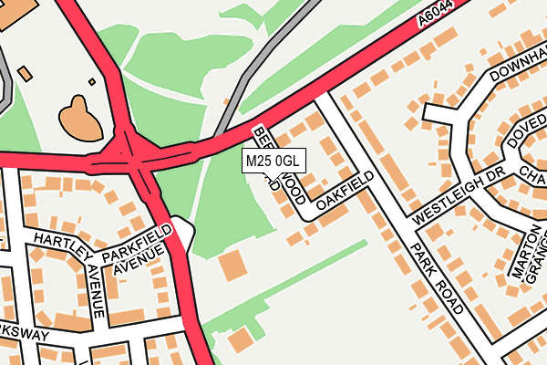 M25 0GL map - OS OpenMap – Local (Ordnance Survey)