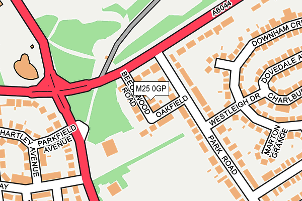 M25 0GP map - OS OpenMap – Local (Ordnance Survey)