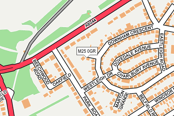 M25 0GR map - OS OpenMap – Local (Ordnance Survey)