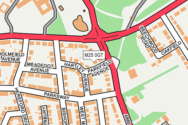 M25 0GT map - OS OpenMap – Local (Ordnance Survey)