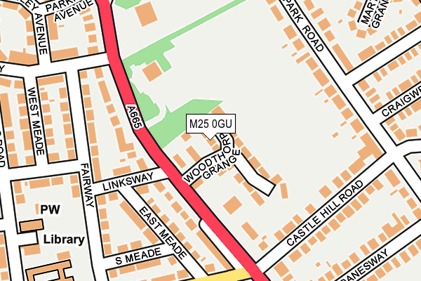 M25 0GU map - OS OpenMap – Local (Ordnance Survey)