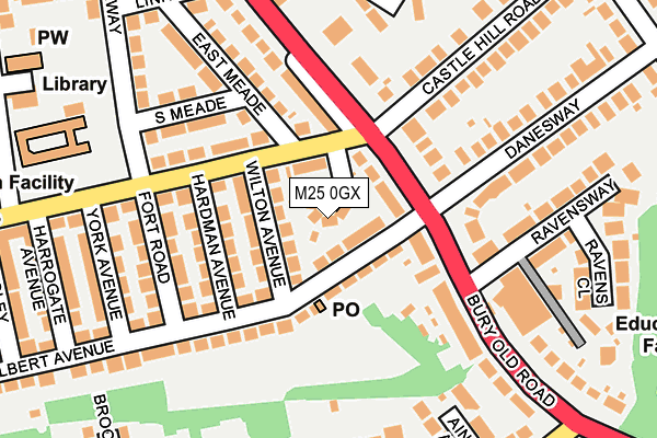 M25 0GX map - OS OpenMap – Local (Ordnance Survey)