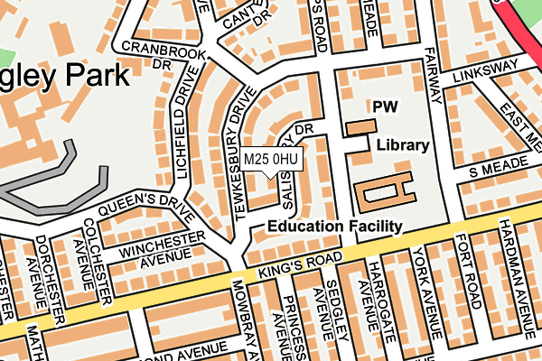 M25 0HU map - OS OpenMap – Local (Ordnance Survey)