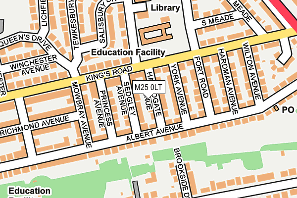 M25 0LT map - OS OpenMap – Local (Ordnance Survey)