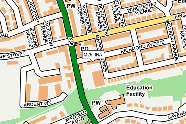 M25 0NA map - OS OpenMap – Local (Ordnance Survey)