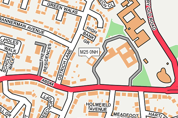 M25 0NH map - OS OpenMap – Local (Ordnance Survey)