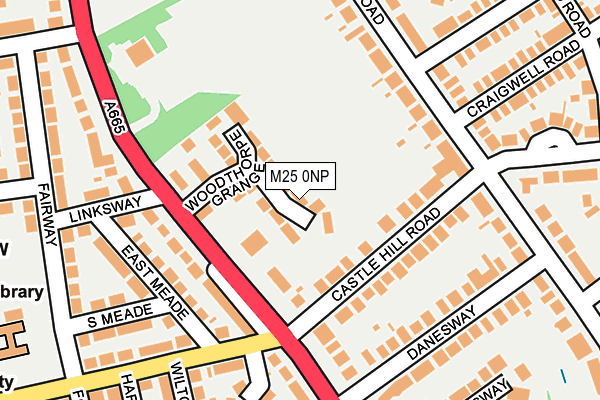 M25 0NP map - OS OpenMap – Local (Ordnance Survey)