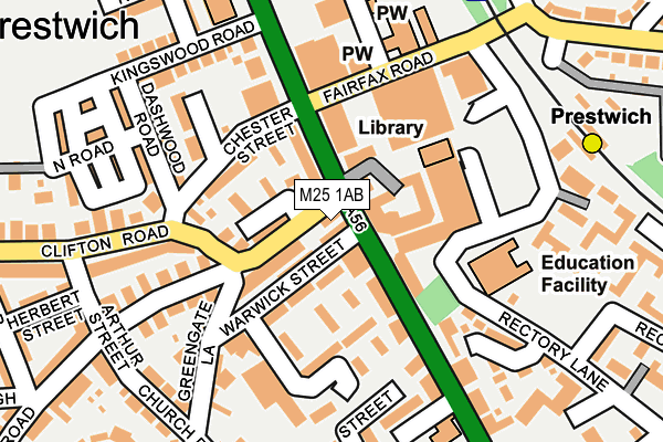 M25 1AB map - OS OpenMap – Local (Ordnance Survey)