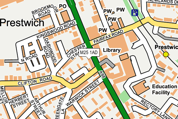 M25 1AD map - OS OpenMap – Local (Ordnance Survey)