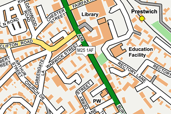 M25 1AF map - OS OpenMap – Local (Ordnance Survey)