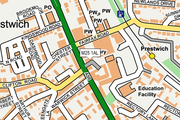 M25 1AL map - OS OpenMap – Local (Ordnance Survey)