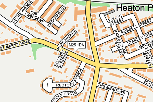 M25 1DA map - OS OpenMap – Local (Ordnance Survey)