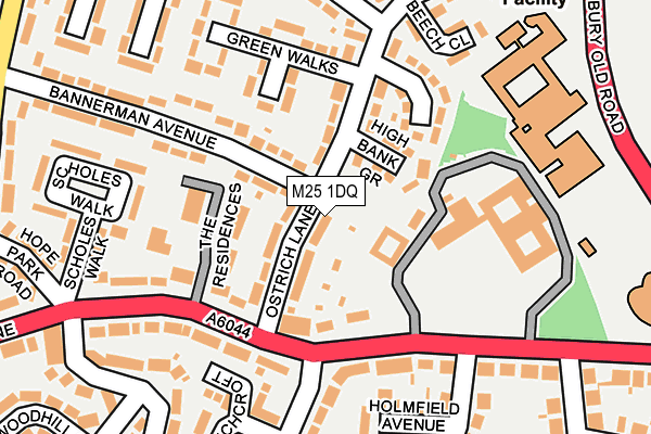 M25 1DQ map - OS OpenMap – Local (Ordnance Survey)