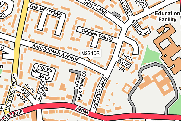 M25 1DR map - OS OpenMap – Local (Ordnance Survey)