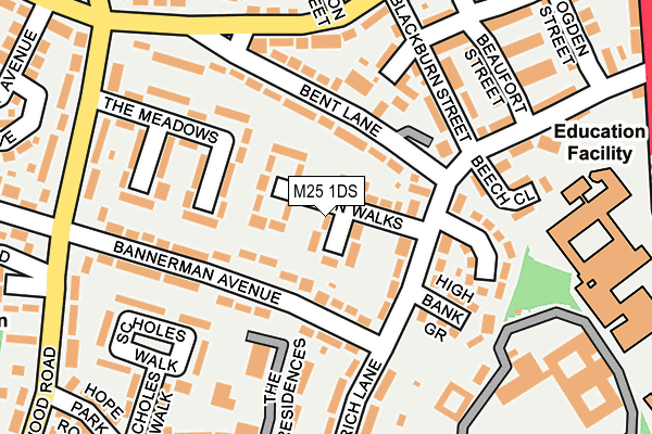 M25 1DS map - OS OpenMap – Local (Ordnance Survey)