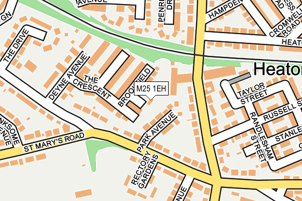 M25 1EH map - OS OpenMap – Local (Ordnance Survey)